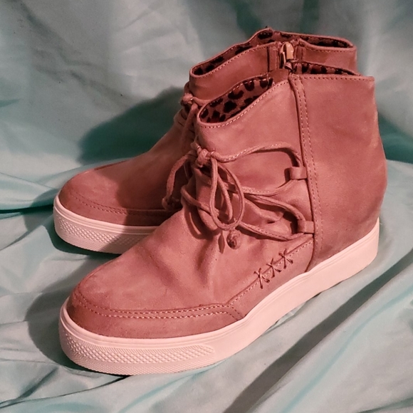 Very G Shoes - Tan Sneaker Wedges